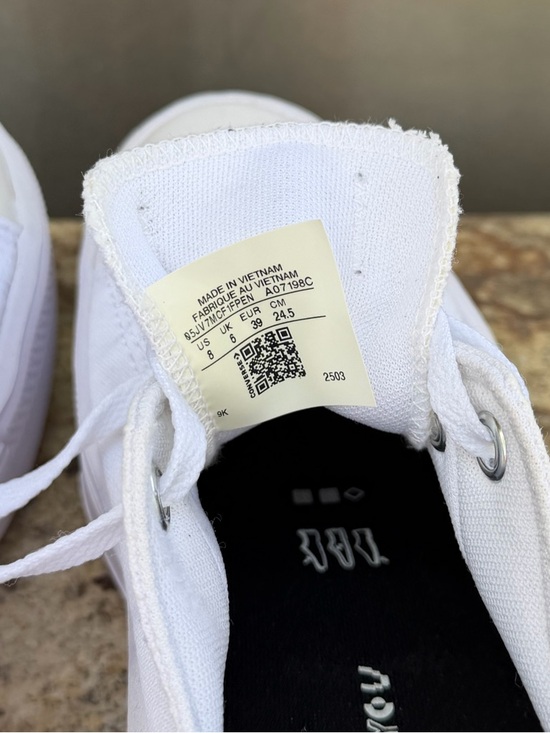 Converse Chuck Taylor All Star Move Canvas Platform Sneakers Shoes - White - Picture 15 of 16